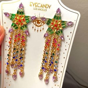 EYE CANDY STARBURST EARRINGS NWT